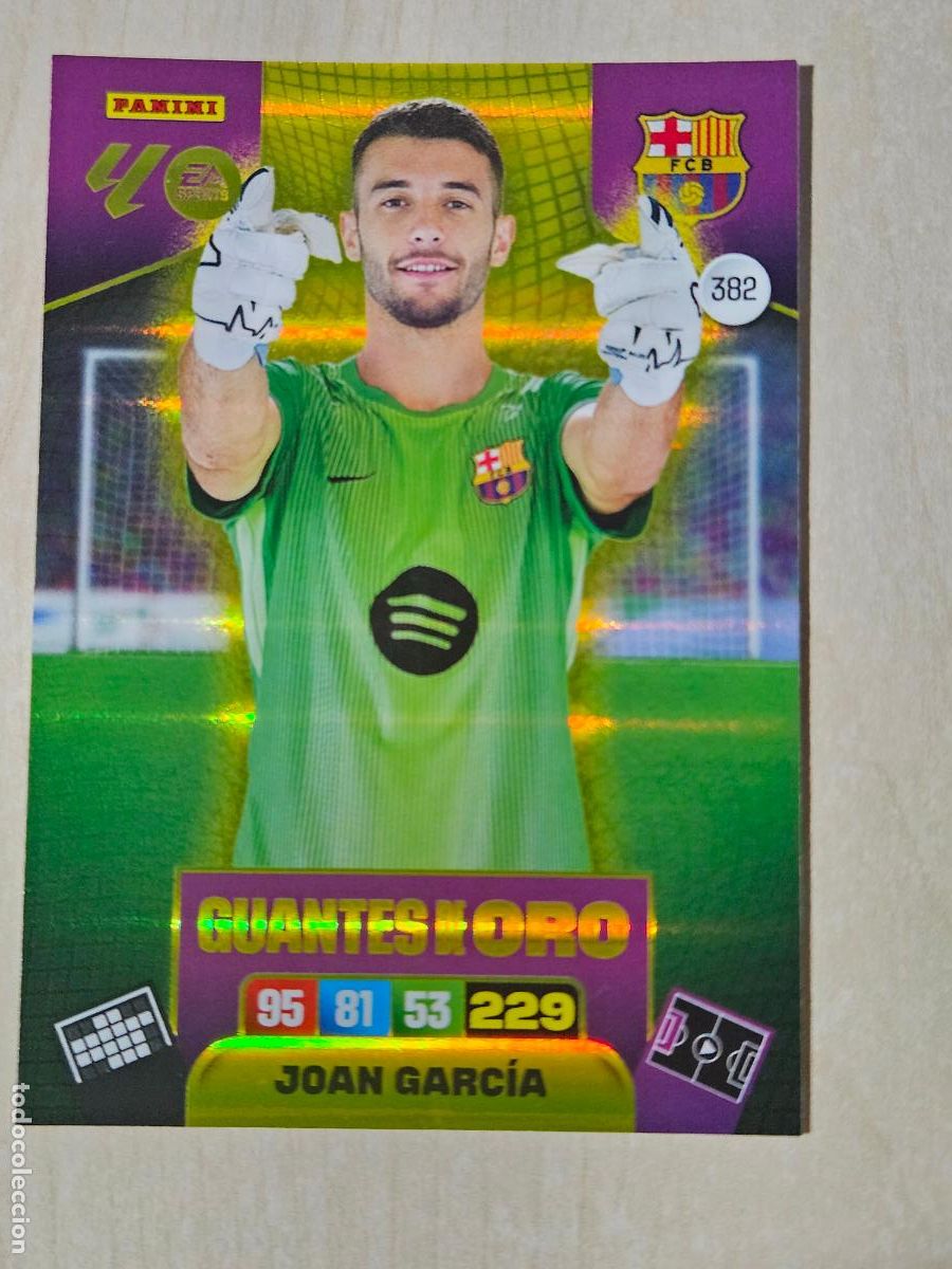 Cromos de f&uacute;tbol: FICHA N&ordm; 382 JOAN GARCIA - ADRENALYN 25 26 - PANINI 2025 - 26 - CROMO - GUANTES DE ORO