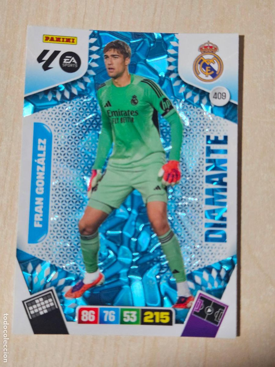 Cromos de f&uacute;tbol: FICHA N&ordm; 409 FRAN GONZALEZ - ADRENALYN 25 26 - PANINI 2025 - 26 - CROMO - DIAMANTE