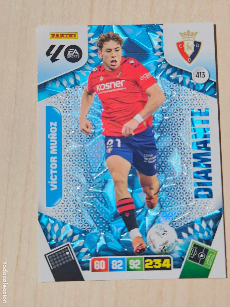Cromos de f&uacute;tbol: FICHA N&ordm; 413 VICTOR MU&Ntilde;OZ - ADRENALYN 25 26 - PANINI 2025 - 26 - CROMO - DIAMANTE