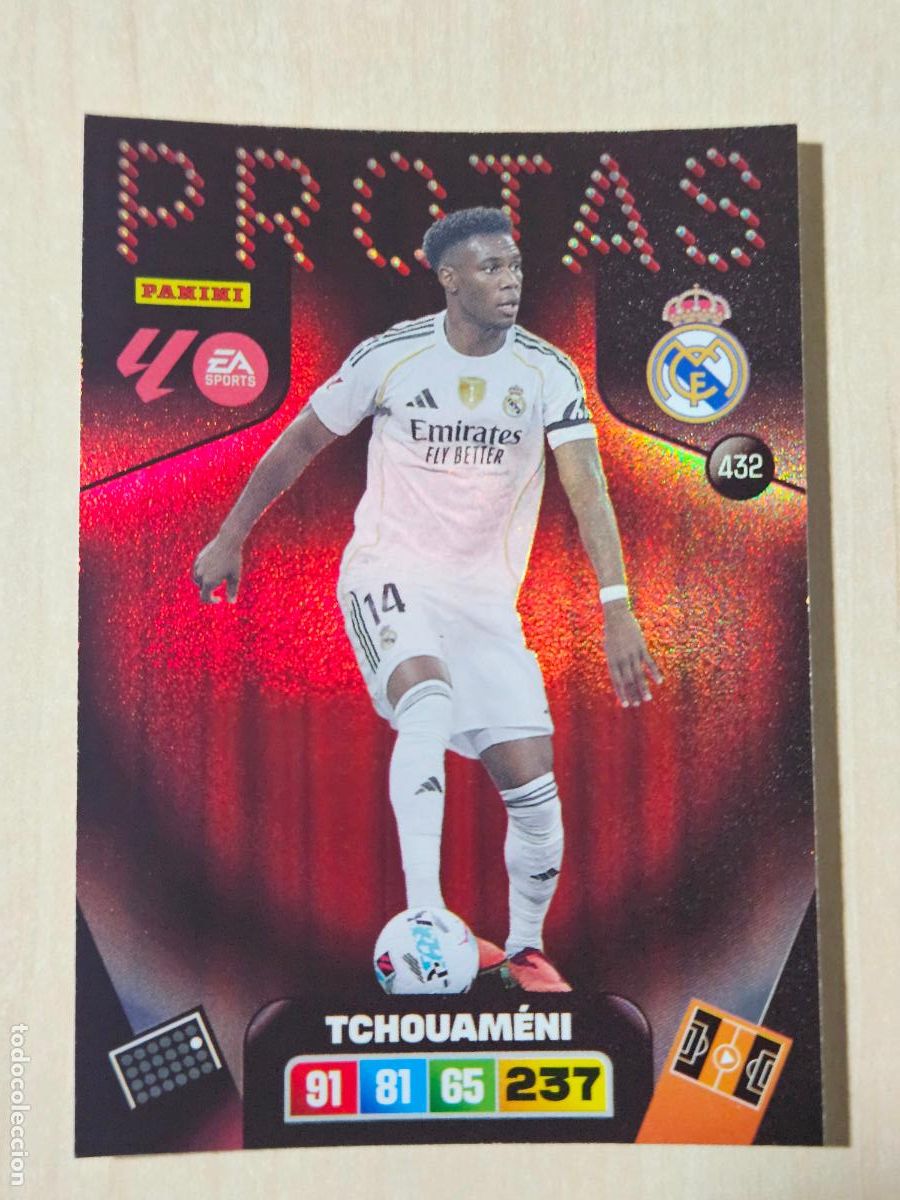 Cromos de f&uacute;tbol: FICHA N&ordm; 432 TCHOUAMENI - ADRENALYN 25 26 - PANINI 2025 - 26 - CROMO - PROTAS