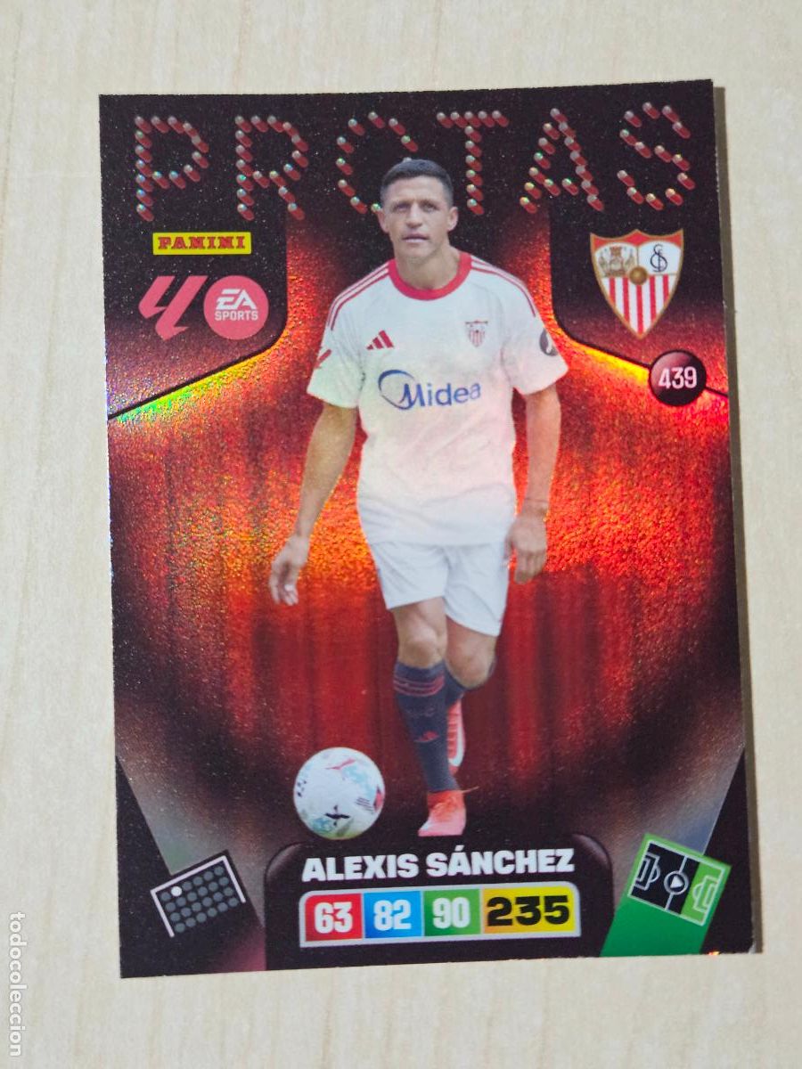 Cromos de f&uacute;tbol: FICHA N&ordm; 439 ALEXIS SANCHEZ - ADRENALYN 25 26 - PANINI 2025 - 26 - CROMO - PROTAS