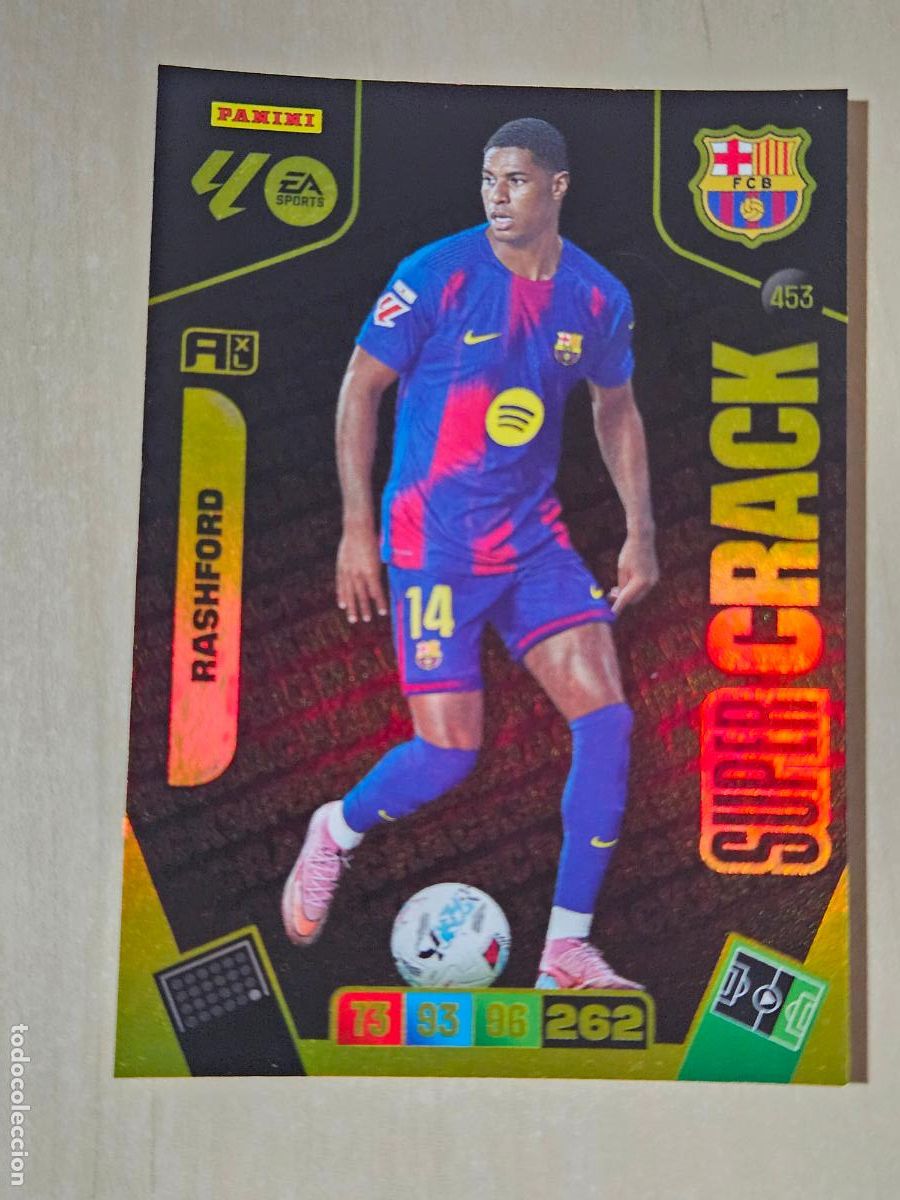 Cromos de f&uacute;tbol: FICHA N&ordm; 453 RASHFORD - ADRENALYN 25 26 - PANINI 2025 - 26 - CROMO - SUPER CRACK