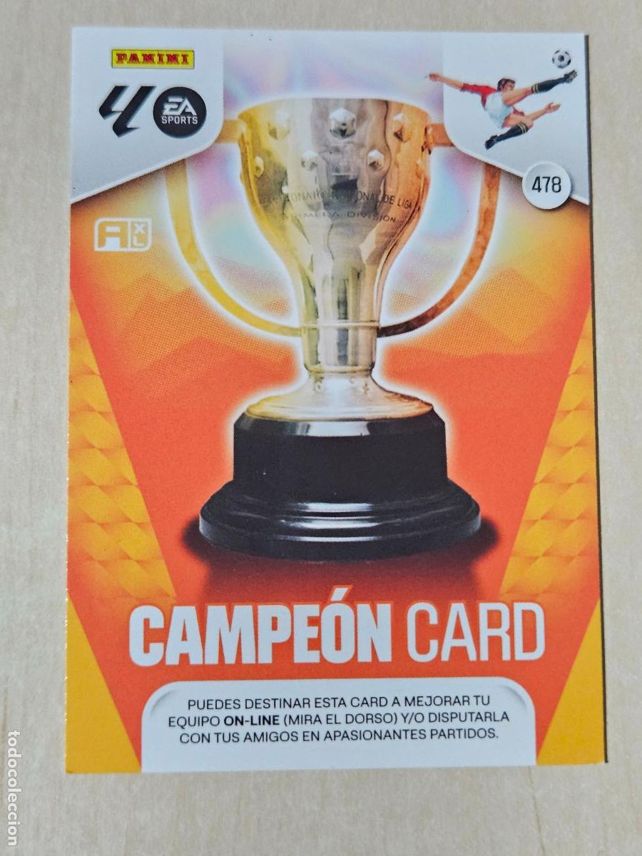 Cromos de Futebol: FICHA N&ordm; 478 CAMPEON CARD - ADRENALYN 25 26 - PANINI 2025 - 26 - CROMO