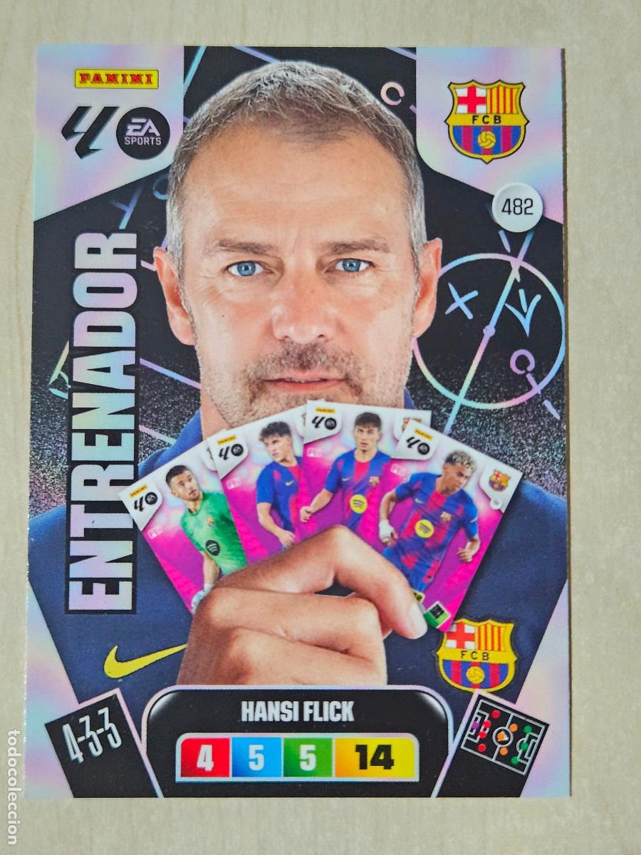 Cromos de Futebol: FICHA N&ordm; 482 HANSI FLICK - ADRENALYN 25 26 - PANINI 2025 - 26 - CROMO - ENTRENADOR