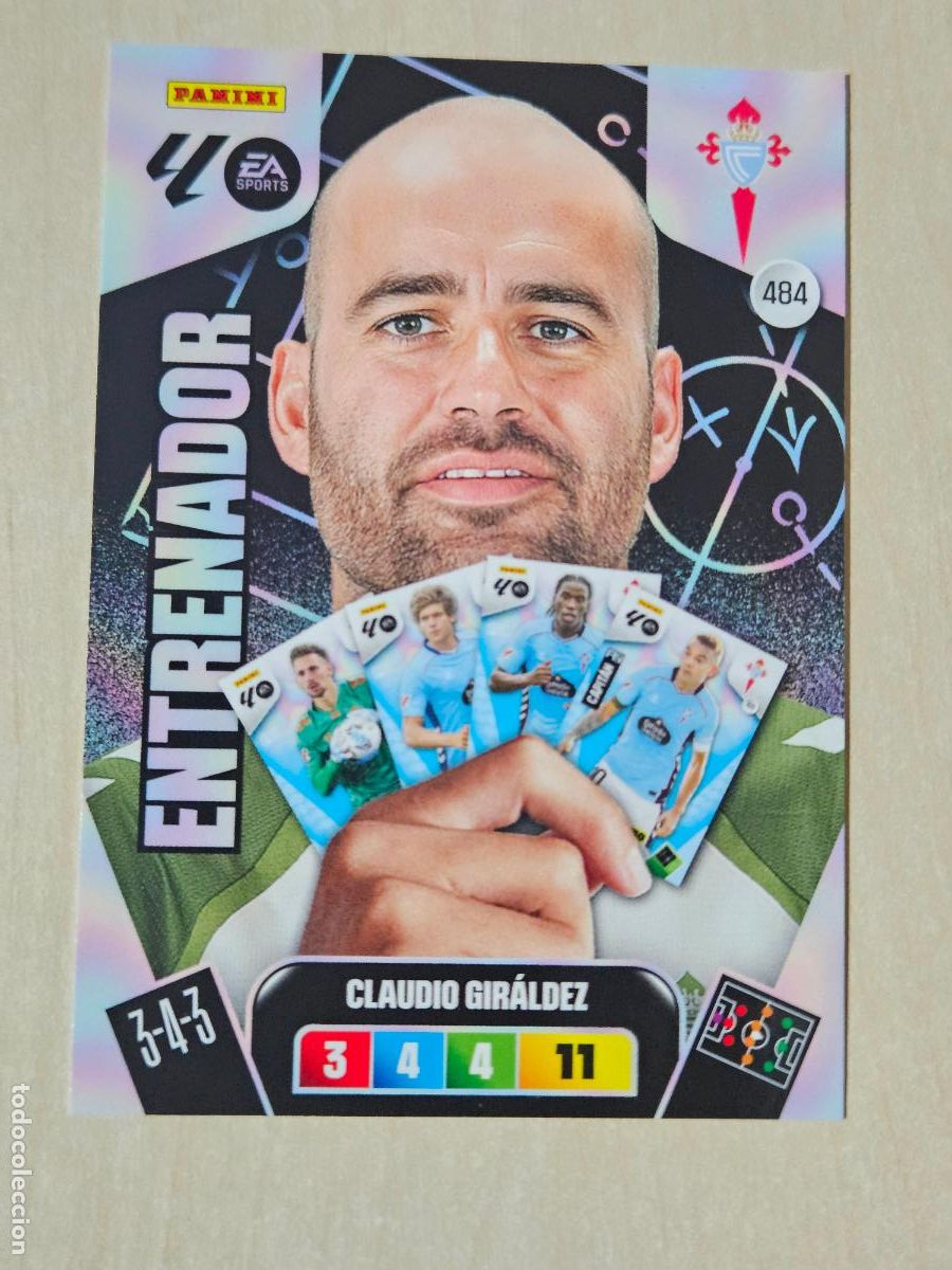 Cromos de Futebol: FICHA N&ordm; 484 CLAUDIO GIRALDEZ - ADRENALYN 25 26 - PANINI 2025 - 26 - CROMO - ENTRENADOR
