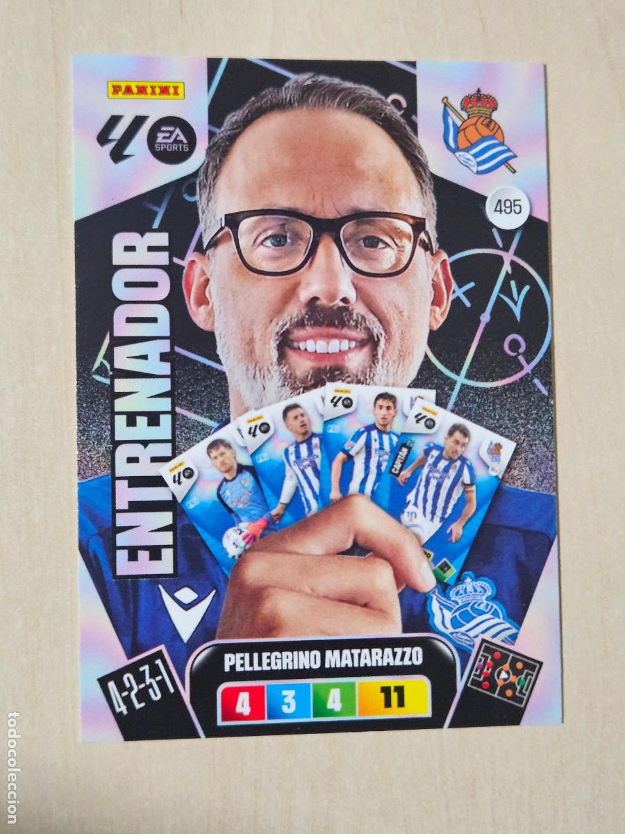 Cromos de f&uacute;tbol: FICHA N&ordm; 495 PELLEGRINO MATARAZZO - ADRENALYN 25 26 - PANINI 2025 - 26 - CROMO - ENTRENADOR