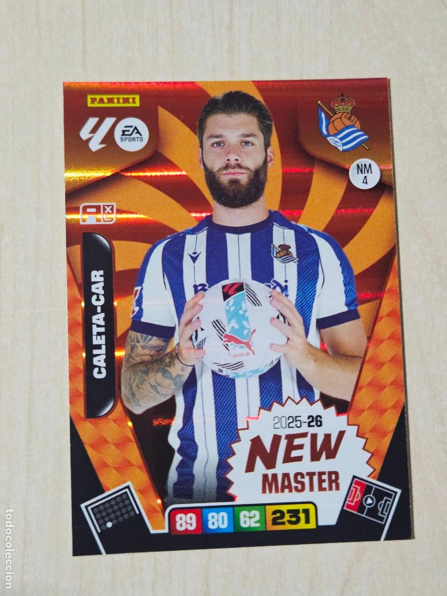 Cromos de f&uacute;tbol: FICHA N&ordm; 4 CALETA CAR - ADRENALYN 25 26 - PANINI 2025 - 26 - CROMO - NEW MASTER