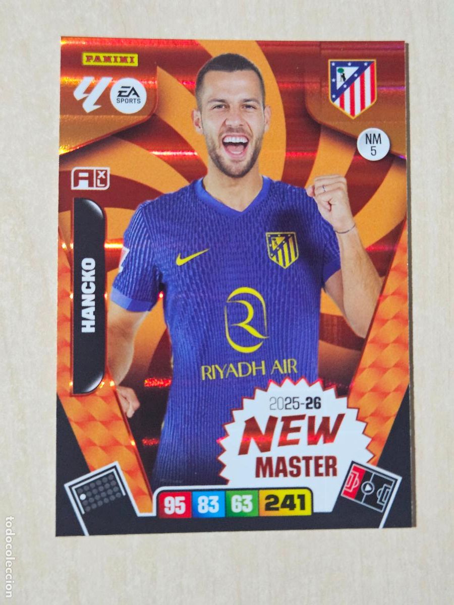 Cromos de f&uacute;tbol: FICHA N&ordm; 5 HANCKO - ADRENALYN 25 26 - PANINI 2025 - 26 - CROMO - NEW MASTER