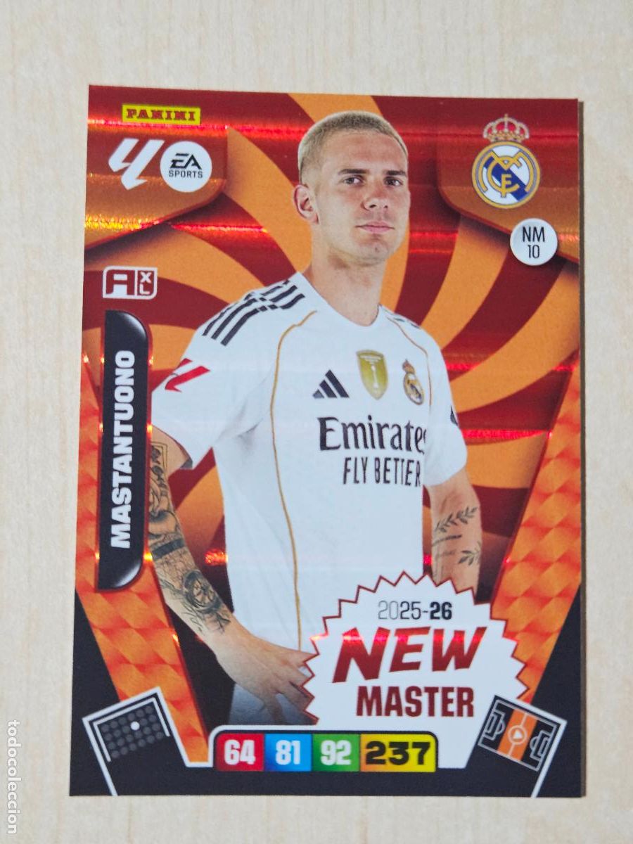 Cromos de f&uacute;tbol: FICHA N&ordm; 10 MASTANTUONO - ADRENALYN 25 26 - PANINI 2025 - 26 - CROMO - NEW MASTER
