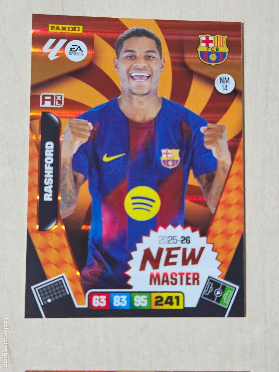 Cromos de f&uacute;tbol: FICHA N&ordm; 14 RASHFORD - ADRENALYN 25 26 - PANINI 2025 - 26 - CROMO - NEW MASTER