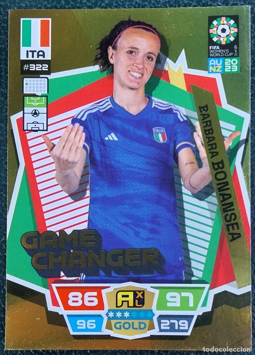 Cromos de f&uacute;tbol: 322 BONANSEA ITALIA GAME CHANGER FICHAS ALBUM ADRENALYN FEMENINO MUNDIAL WOMEN'S WORLD AU NZ 2023