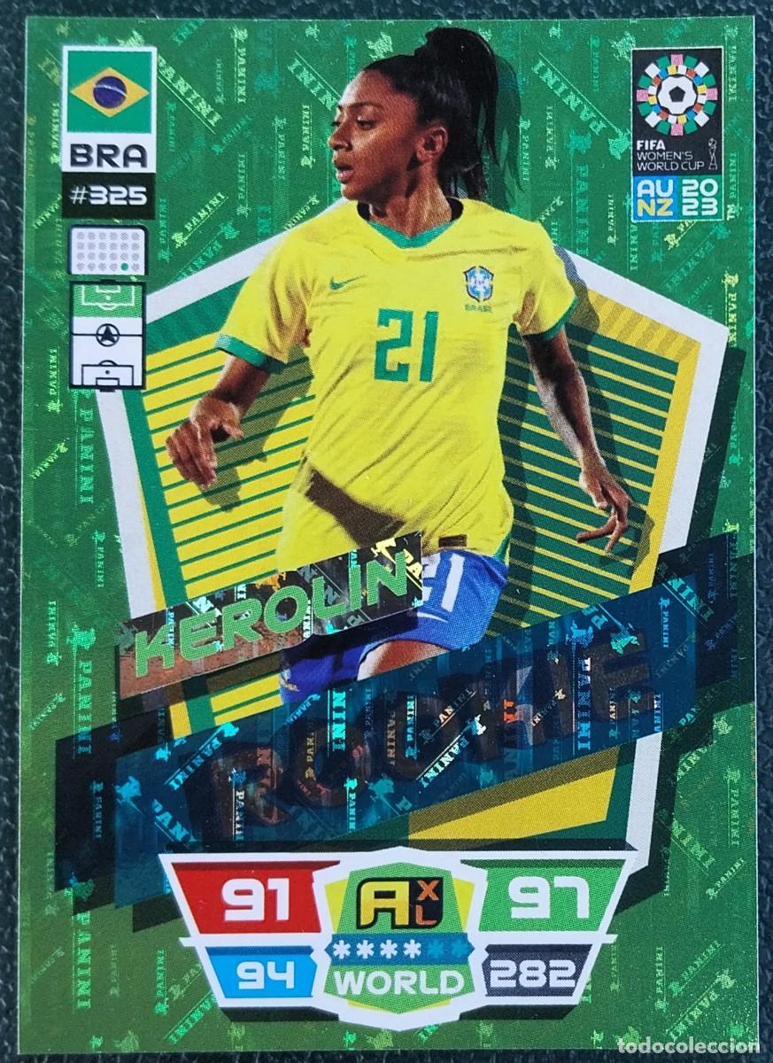 Cromos de f&uacute;tbol: 325 KEROLIN BRASIL ROOKIE FICHAS ALBUM ADRENALYN FEMENINO MUNDIAL WOMEN'S WORLD AU NZ 2023