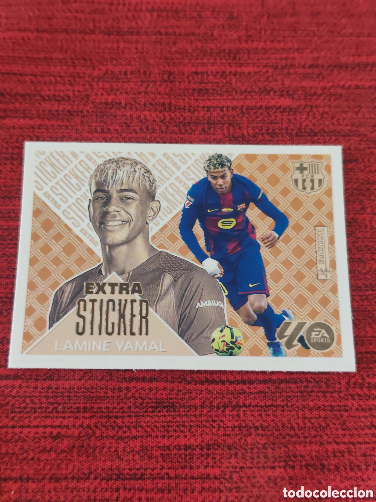 Cromos de f&uacute;tbol: EXTRA STICKER BRONCE LAMINE YAMAL FC BARCELONA EDICIONES ESTE 2026 2027