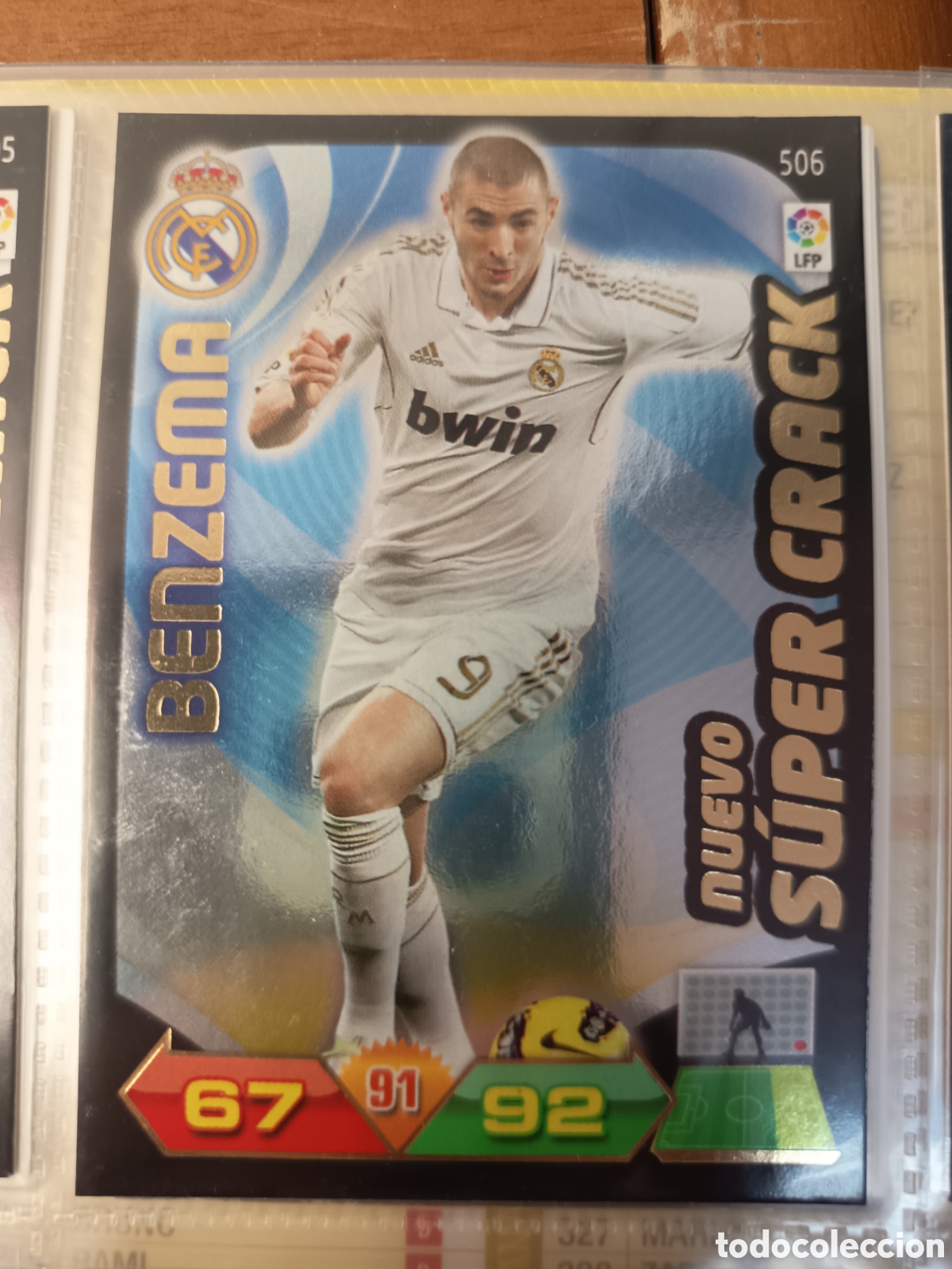 Cromos de f&uacute;tbol: 506 NUEVO SUPER CRACK BENZEMA ADRENALYN 2011 2012 XL LIGA