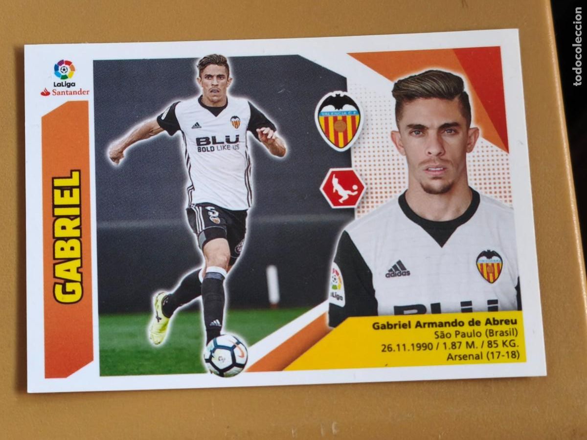 Cromos de f&uacute;tbol: gabriel, liga 2017 18 coloca