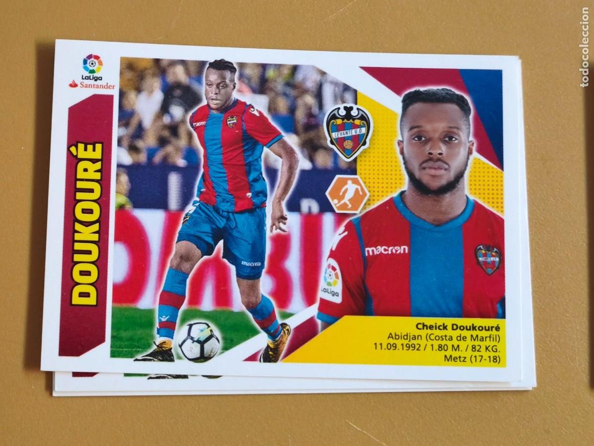 Cromos de f&uacute;tbol: doukoure, liga 2017 18 coloca