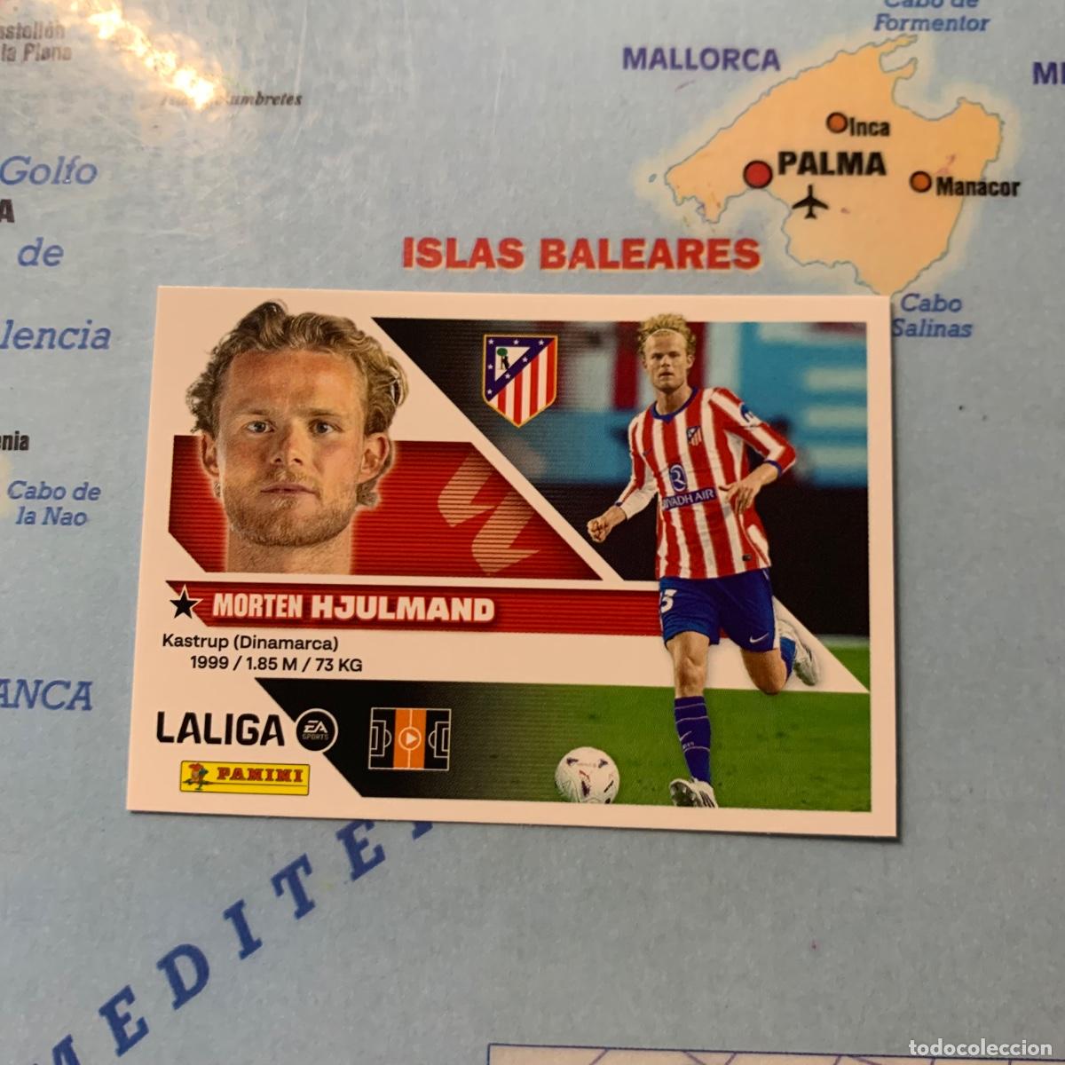 Cromos de f&uacute;tbol: Hjulmand &Uacute;ltimo fichaje n&uacute;mero 5 Del Atl&eacute;tico de Madrid cromo de la liga este 26-27 2026-2027