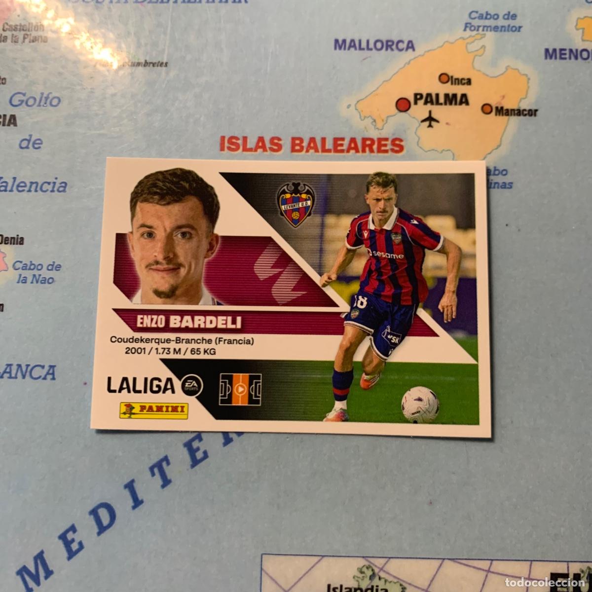 Cromos de f&uacute;tbol: Bardeli &Uacute;ltimo fichaje n&uacute;mero 7 Del Levante cromo de la liga este 26-27 2026-2027