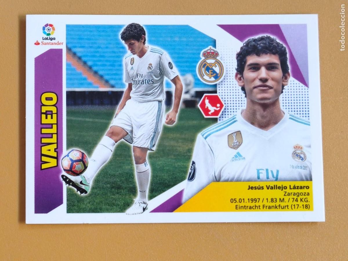 Cromos de f&uacute;tbol: vallejo, liga 2017 18 ultimo fichaje