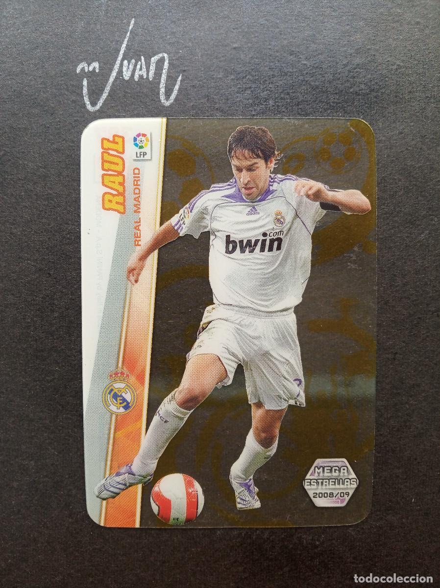 Figurine di Calcio: 387 ULTRA CARDS ESTRELLAS RAUL REAL MADRID ⚽ PANINI &reg; MEGACRACKS 2008 2009 LIGA 08 09 MEGA CRACKS