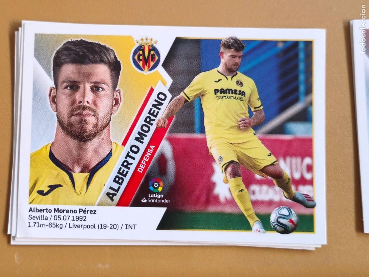Cromos de f&uacute;tbol: alberto moreno, liga 2019 20 ultimo fichaje