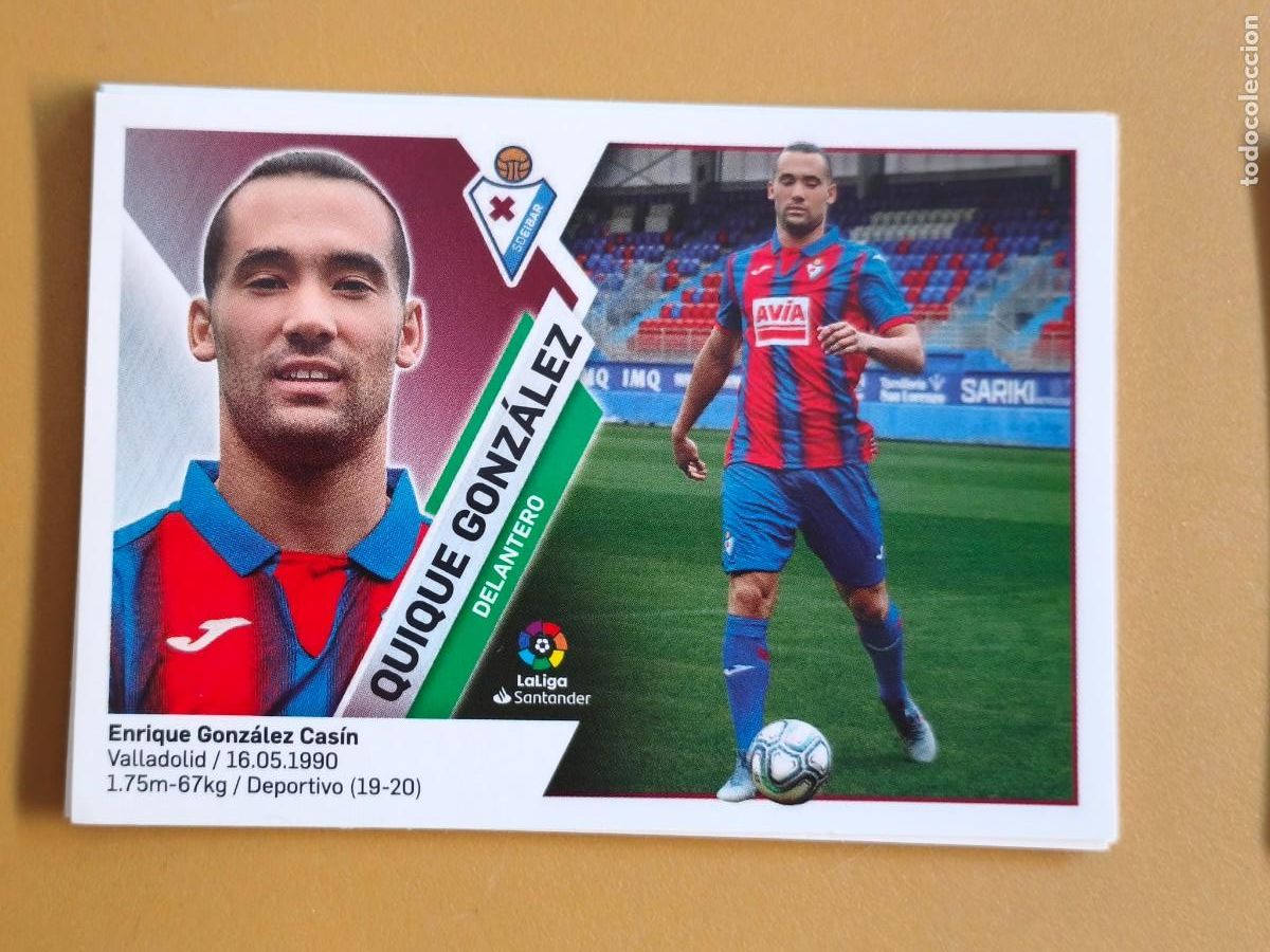 Cromos de f&uacute;tbol: quique gonzalez, liga 2019 20 ultimo fichaje