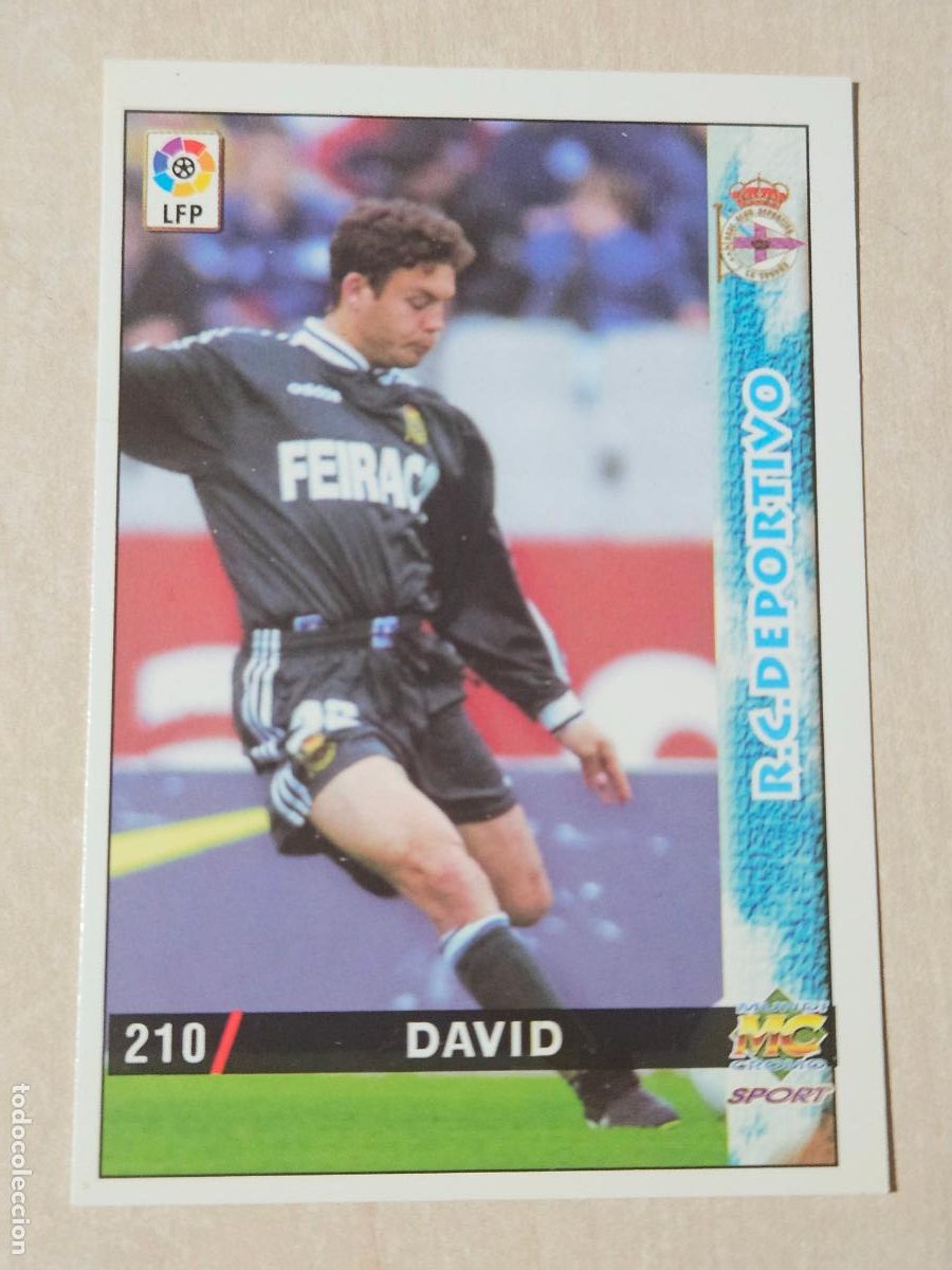 Cromos de Futebol: N&ordm; 210 DAVID - MUNDICROMO - FICHAS DE LA LIGA 98 99 - DEPORTIVO DE LA CORU&Ntilde;A