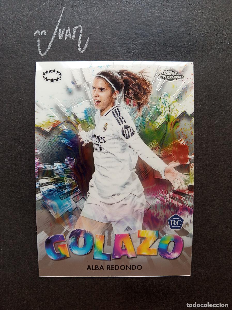 Figurine di Calcio: G 5 GOLAZO ROOKIE ALBA REDONDO REAL MADRID ESPA&Ntilde;A ⚽ TOPPS &reg; CHROME WOMEN CHAMPIONS 2024 2025 24 25