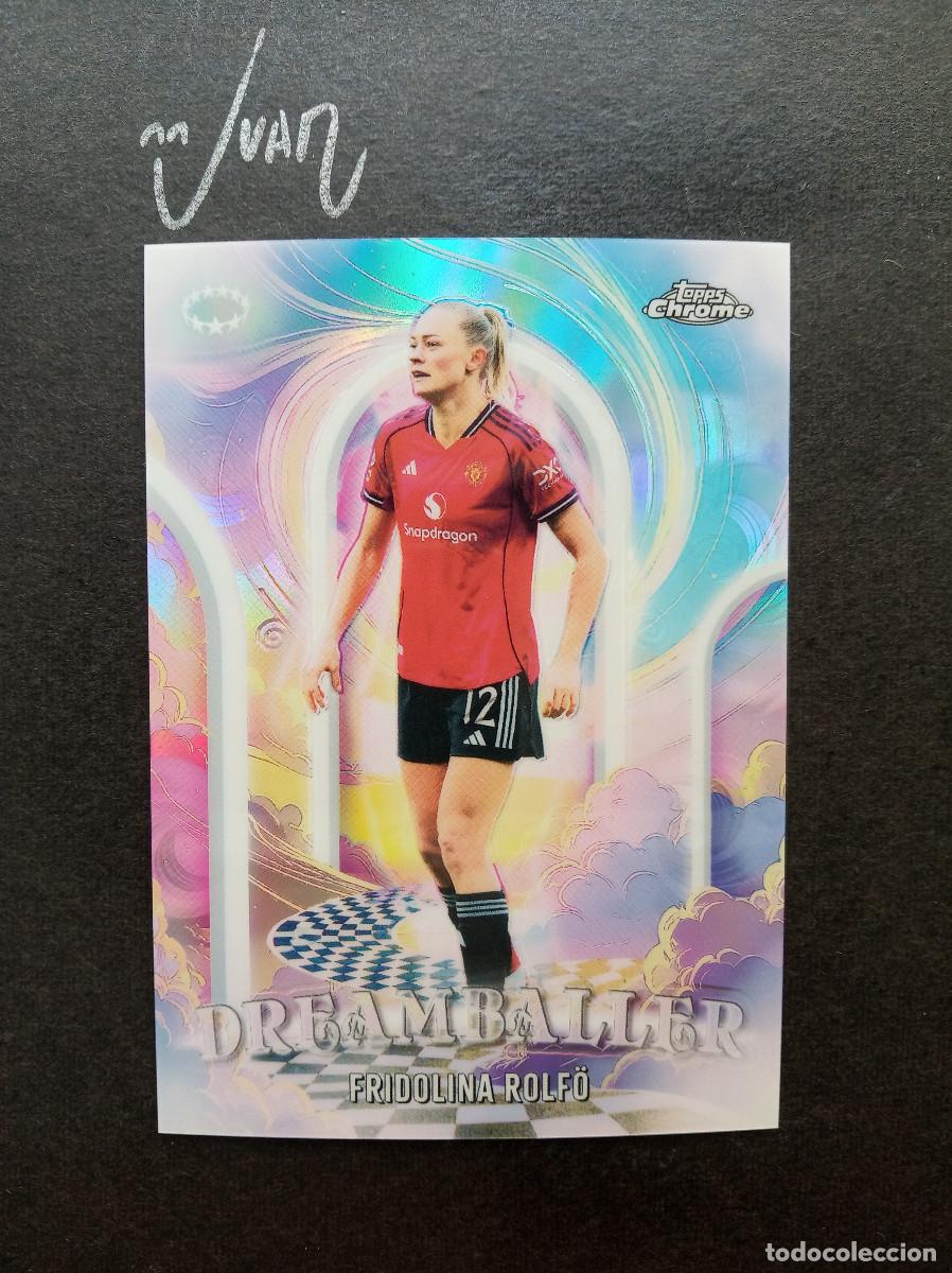 Figurine di Calcio: DB 9 DREAM BALLER FRIDOLINA ROLFO MANCHESTER UNITED ⚽ TOPPS &reg; CHROME WOMEN CHAMPIONS 2025 2026 25 26