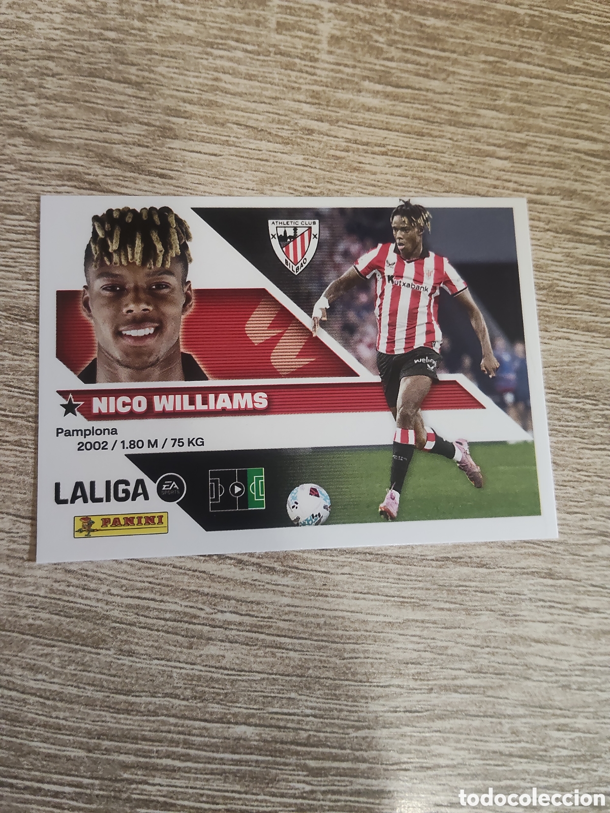 Cromos de f&uacute;tbol: Nico Williams Athletic de Bilbao liga 2026 2027 26 27 ediciones este