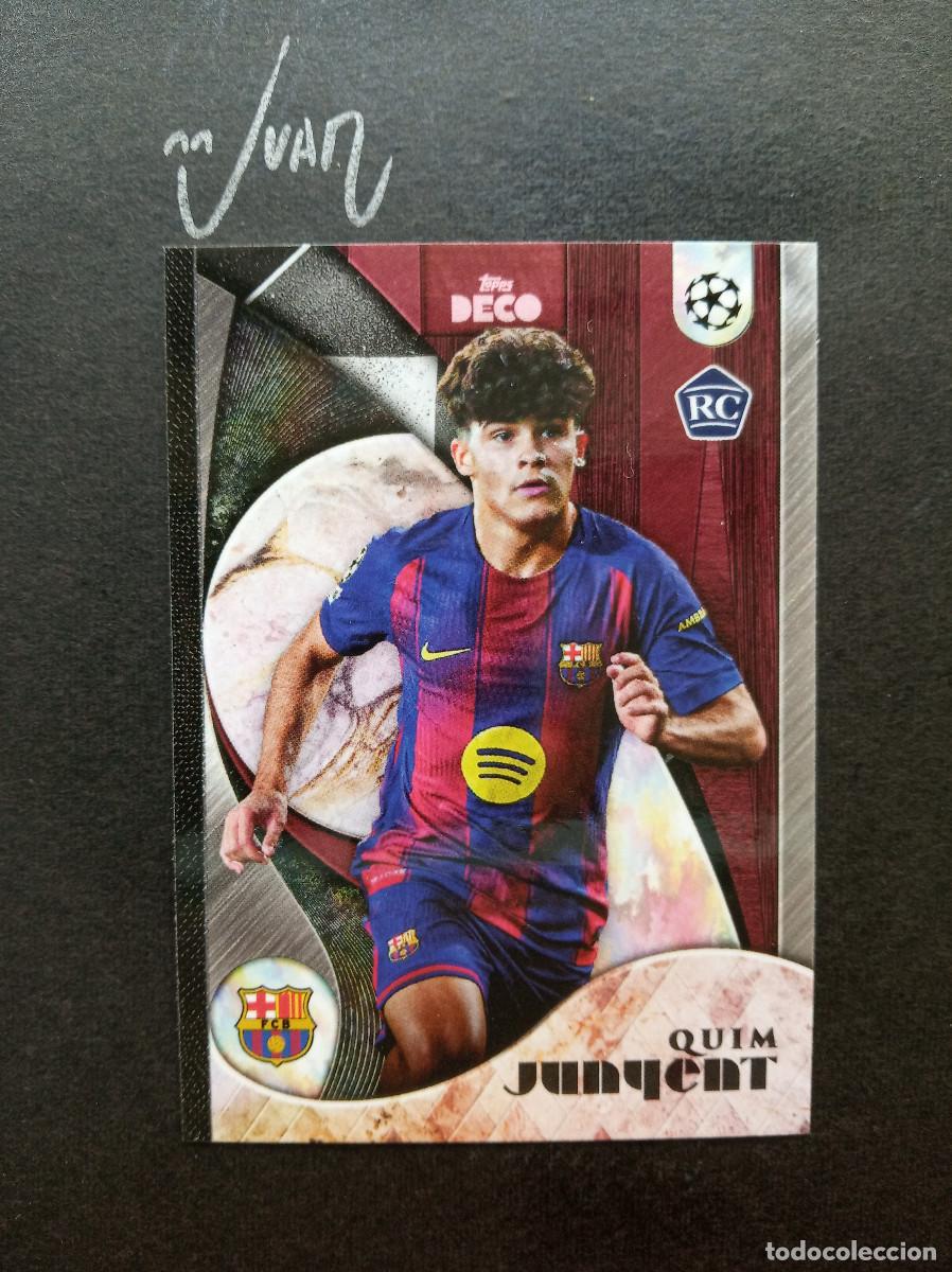 Cromos de f&uacute;tbol: PRODIGY ROOKIE QUIM JUNYENT FC BARCELONA ⚽ TOPPS &reg; DECO UEFA CLUB COMPETITIONS 2025 2026 25 26 NUEVO