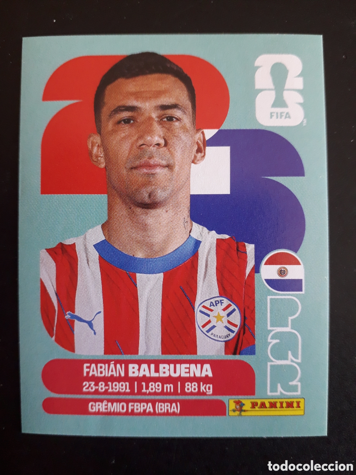 Cromos de f&uacute;tbol: BALBUENA PARAGUAY PAR 5 MUNDIAL F&Uacute;TBOL 2026 FIFA WORLD CUP PANINI SIN PEGAR PEDIDO M&Iacute;NIMO 3&euro;