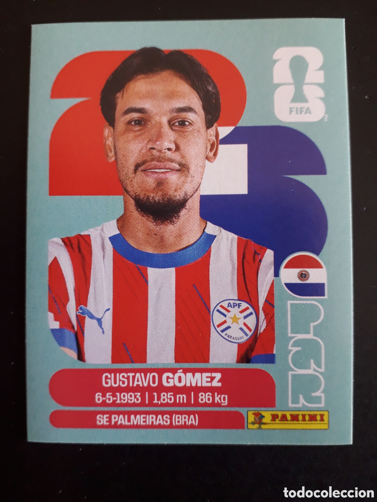Cromos de f&uacute;tbol: GUSTAVO G&Oacute;MEZ PARAGUAY PAR 4 MUNDIAL F&Uacute;TBOL 2026 FIFA WORLD CUP PANINI SIN PEGAR PEDIDO M&Iacute;NIMO 3&euro;