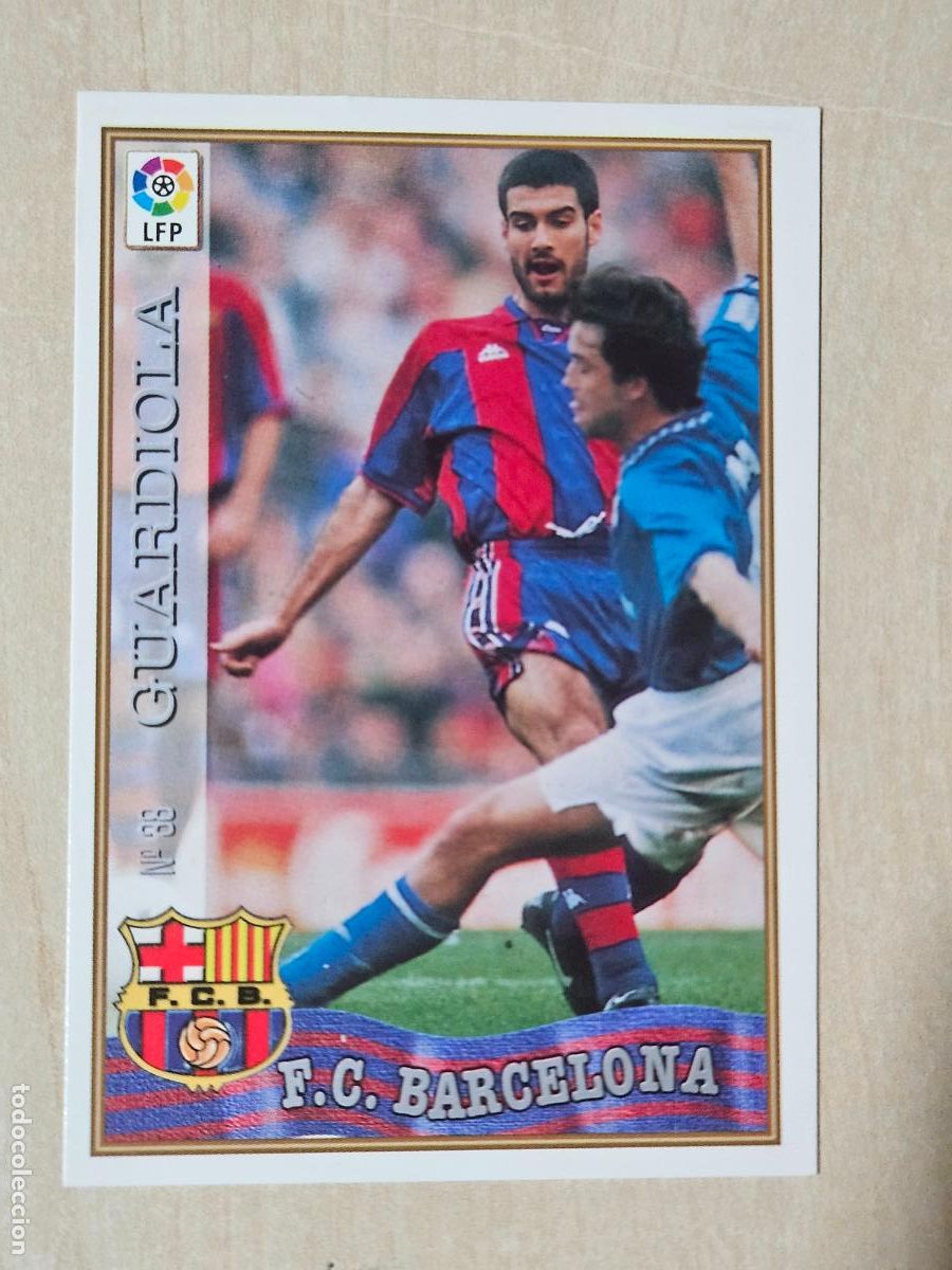 Cartes &agrave; collectionner de Football: N&ordm; 38 GUARDIOLA - MUNDICROMO - FICHAS DE LA LIGA 97 98 - BARCELONA