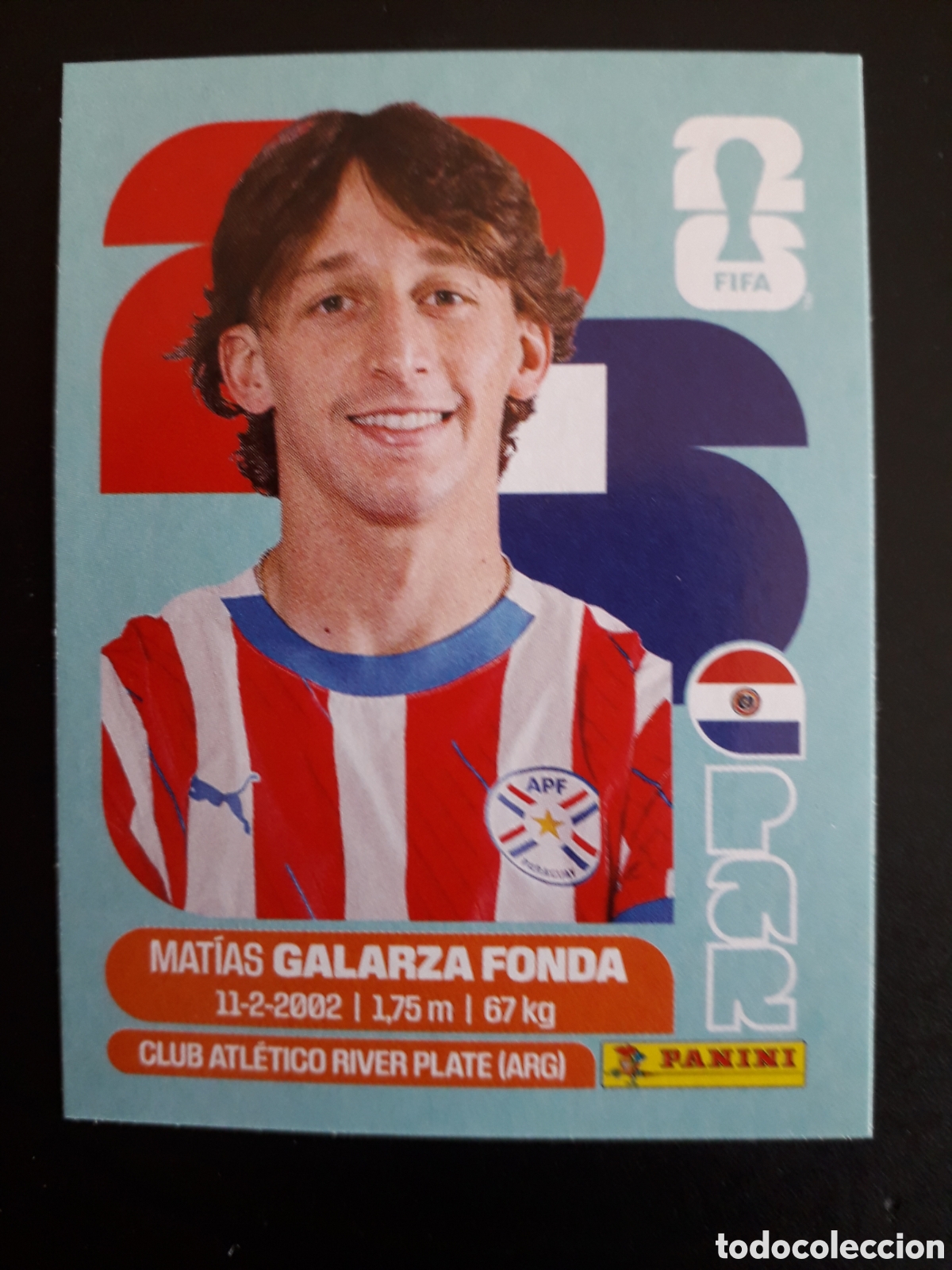 Cartes &agrave; collectionner de Football: GALARZA FONDA PARAGUAY PAR 14 MUNDIAL F&Uacute;TBOL 2026 FIFA WORLD CUP PANINI SIN PEGAR PEDIDO M&Iacute;NIMO 3&euro;.