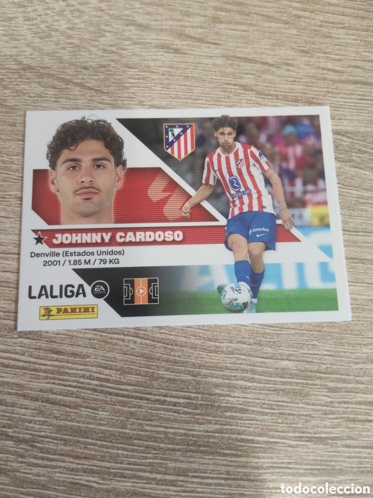 Cromos de f&uacute;tbol: Johnny Cardoso Atl&eacute;tico de Madrid liga 2026 2027 26 27 ediciones este