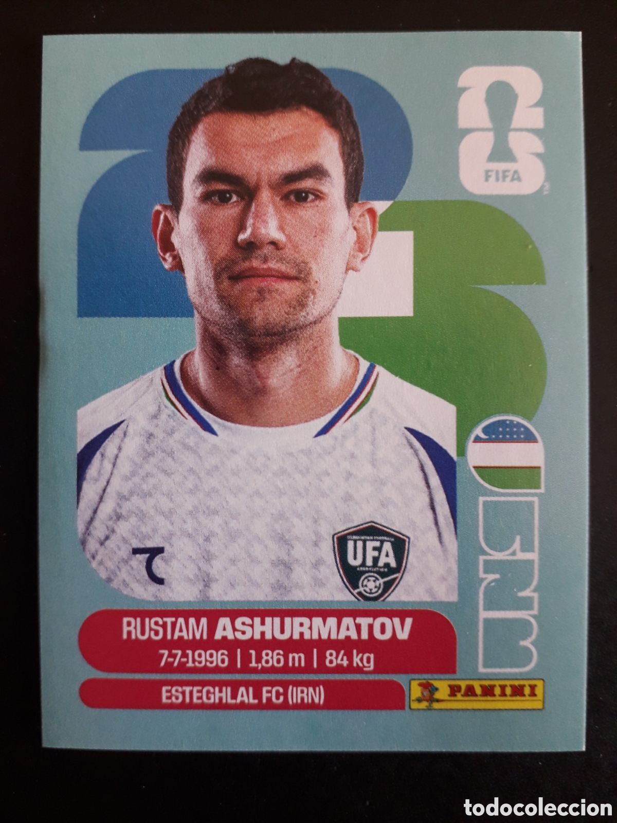 Cromos de f&uacute;tbol: ASHURMATOV UZBEKISTAN UZB 7 MUNDIAL F&Uacute;TBOL 2026 FIFA WORLD CUP PANINI SIN PEGAR PEDIDO M&Iacute;NIMO 3&euro;