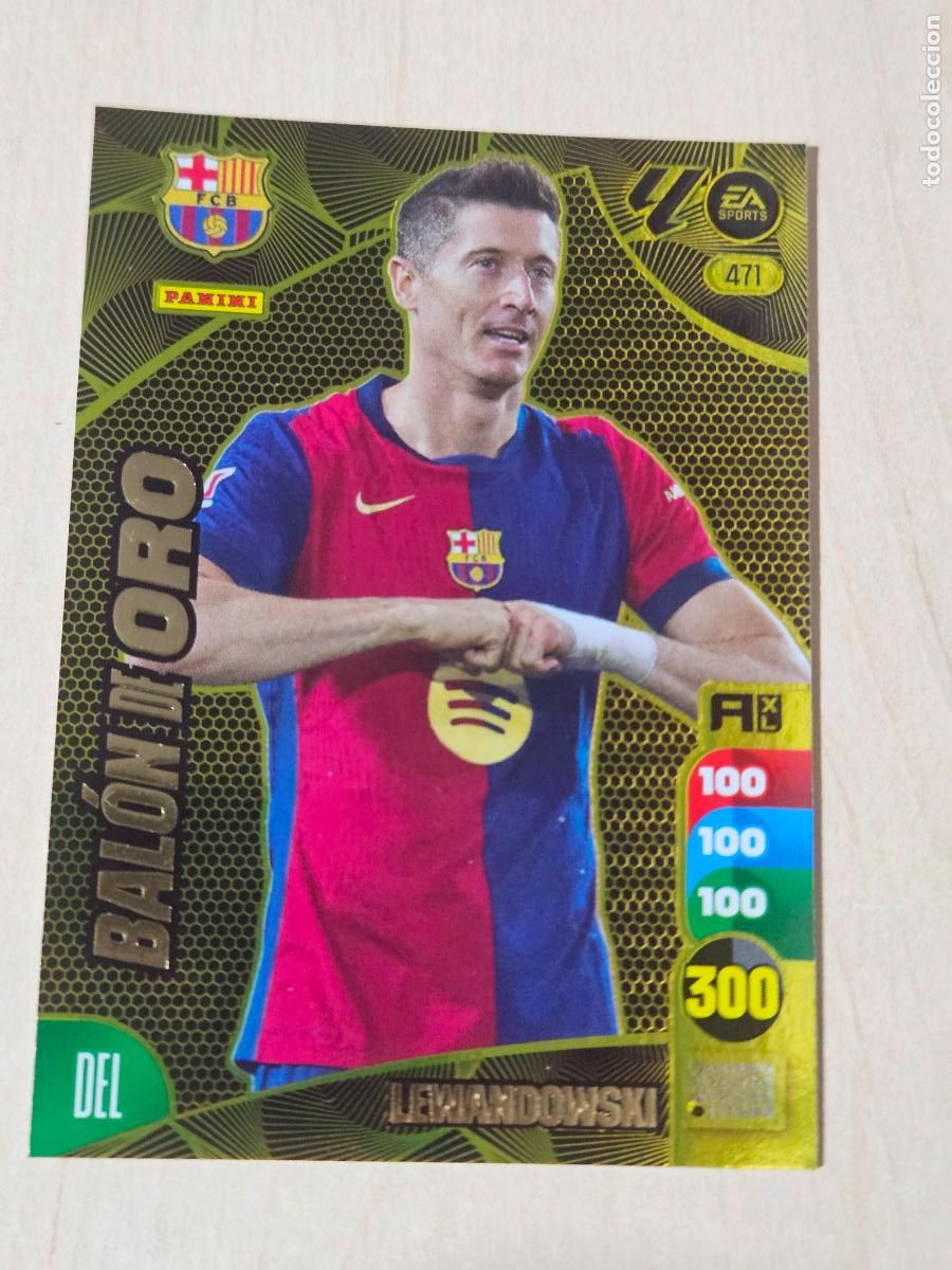 Cromos de f&uacute;tbol: FICHA N&ordm; 471 LEWANDOWSKI - ADRENALYN 24 25 - PANINI 2024 - 25 - CROMO - BALON DE ORO