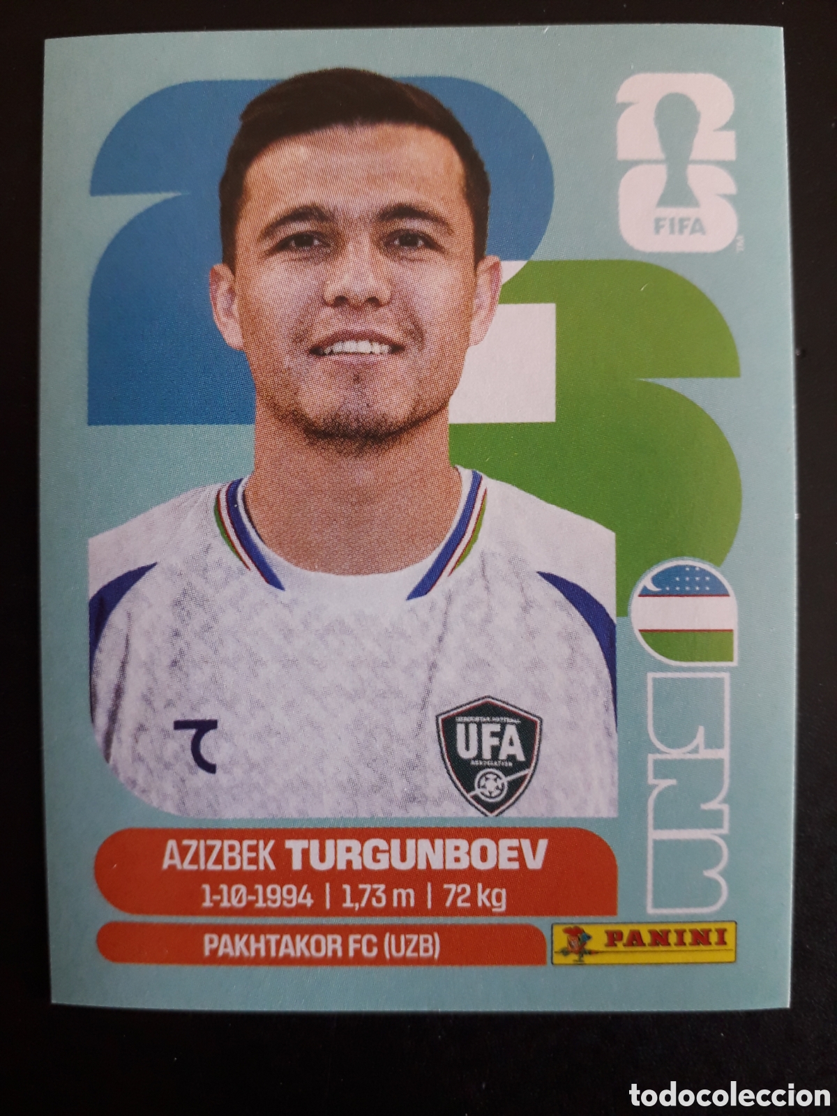 Cromos de f&uacute;tbol: TURGUNBOEV UZBEKISTAN UZB 14 MUNDIAL F&Uacute;TBOL 2026 FIFA WORLD CUP PANINI SIN PEGAR PEDIDO M&Iacute;NIMO 3&euro;