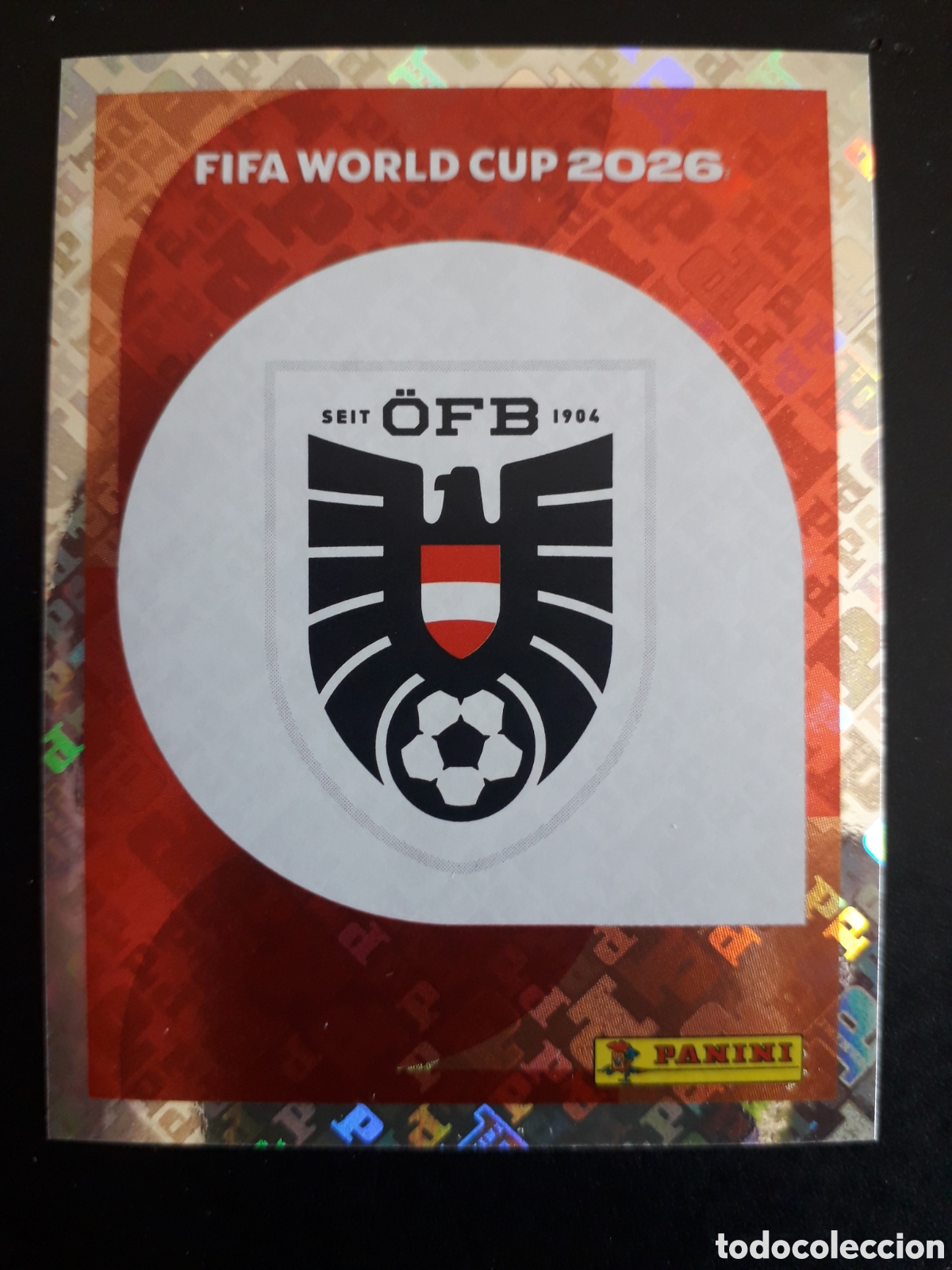 Cromos de f&uacute;tbol: ESCUDO AUSTRIA AUT 1 MUNDIAL F&Uacute;TBOL 2026 FIFA WORLD CUP PANINI SIN PEGAR PEDIDO M&Iacute;NIMO 3&euro;.