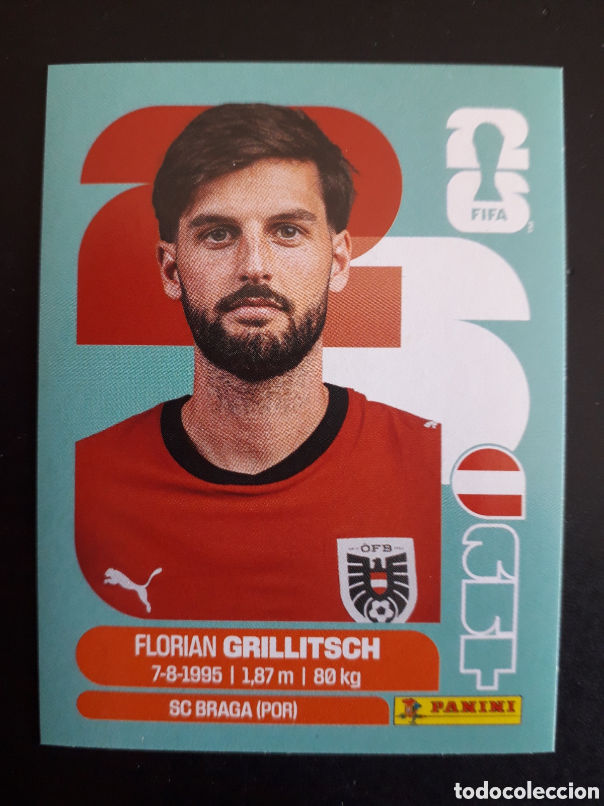 Figurine di Calcio: GRILLITSCH AUSTRIA AUT 14 MUNDIAL F&Uacute;TBOL 2026 FIFA WORLD CUP PANINI SIN PEGAR PEDIDO M&Iacute;NIMO 3&euro;.
