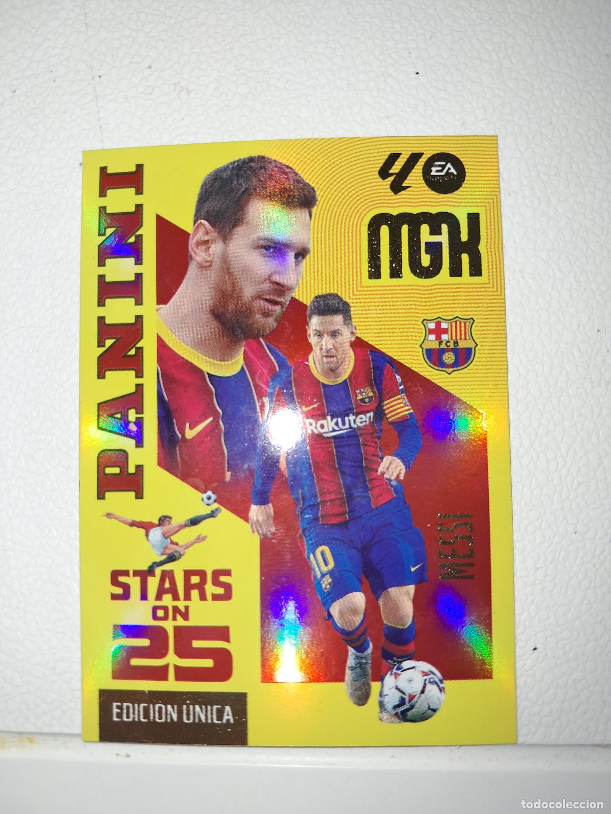 Football Stickers: CARD MEGACRACKS TEMPORADA 26/27: PANINI STARS ON 25 EDICI&Oacute;N &Uacute;NICA MESSI