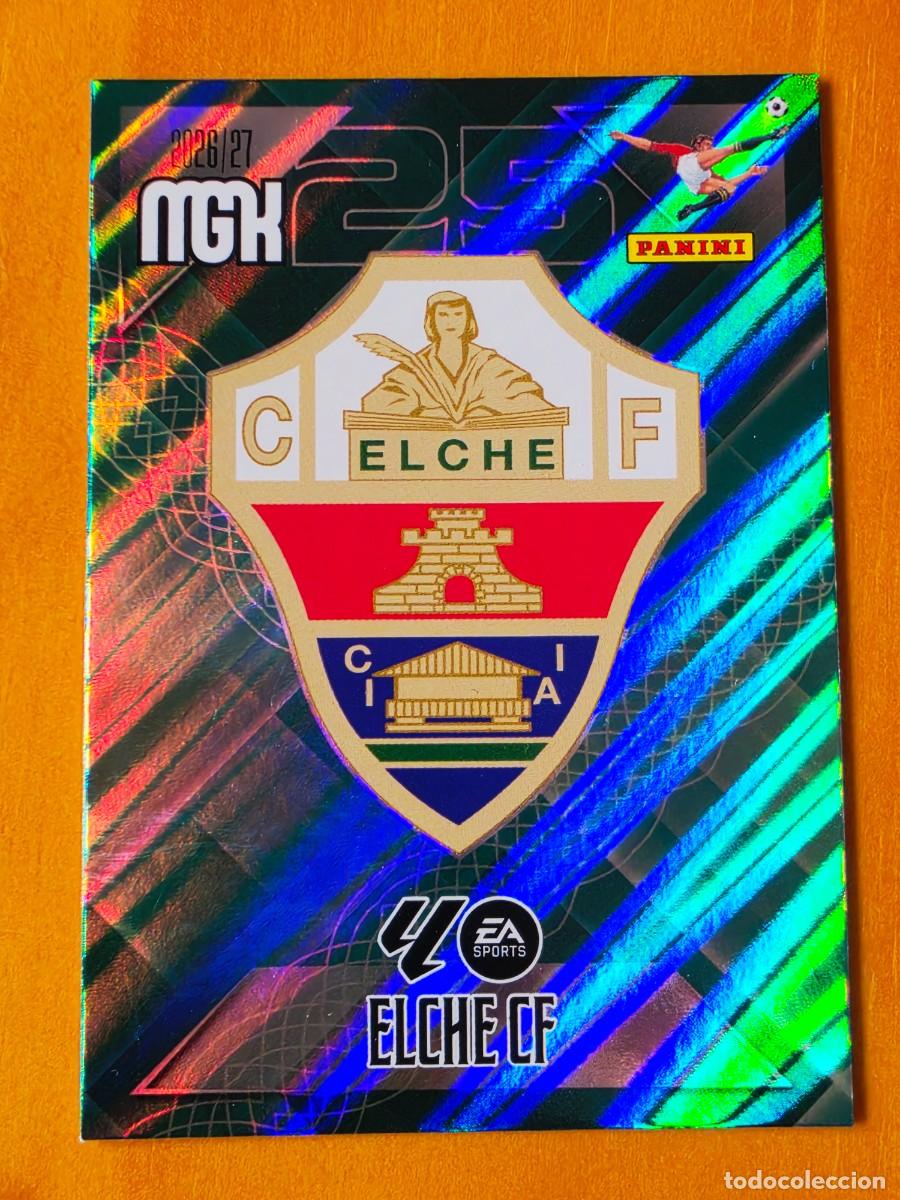 Cromos de f&uacute;tbol: 145 Escudo Elche CF, Panini Megacracks MGK 2026 2027 26 27