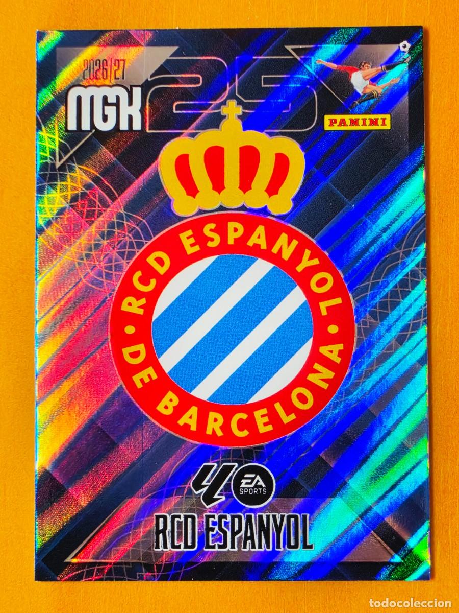 Cromos de f&uacute;tbol: 163 Escudo RCD Espanyol, Panini Megacracks MGK 2026 2027 26 27