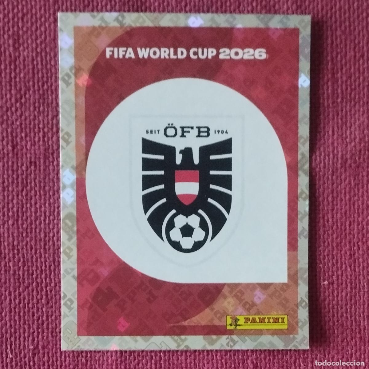 Cromos de f&uacute;tbol: ESCUDO DE AUSTRIA - AUT 1 - MUNDIAL DE FUTBOL - FIFA WORLD CUP - 2026