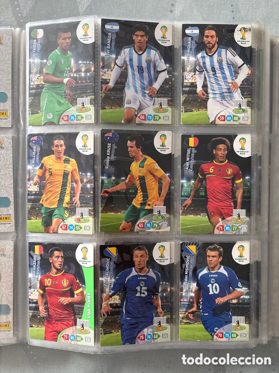 Figurine di Calcio: LOTE ADRENALYN MUNDIAL 2014 CON 115 CROMOS (82 DIFERENTES 33 REPETIDOS)