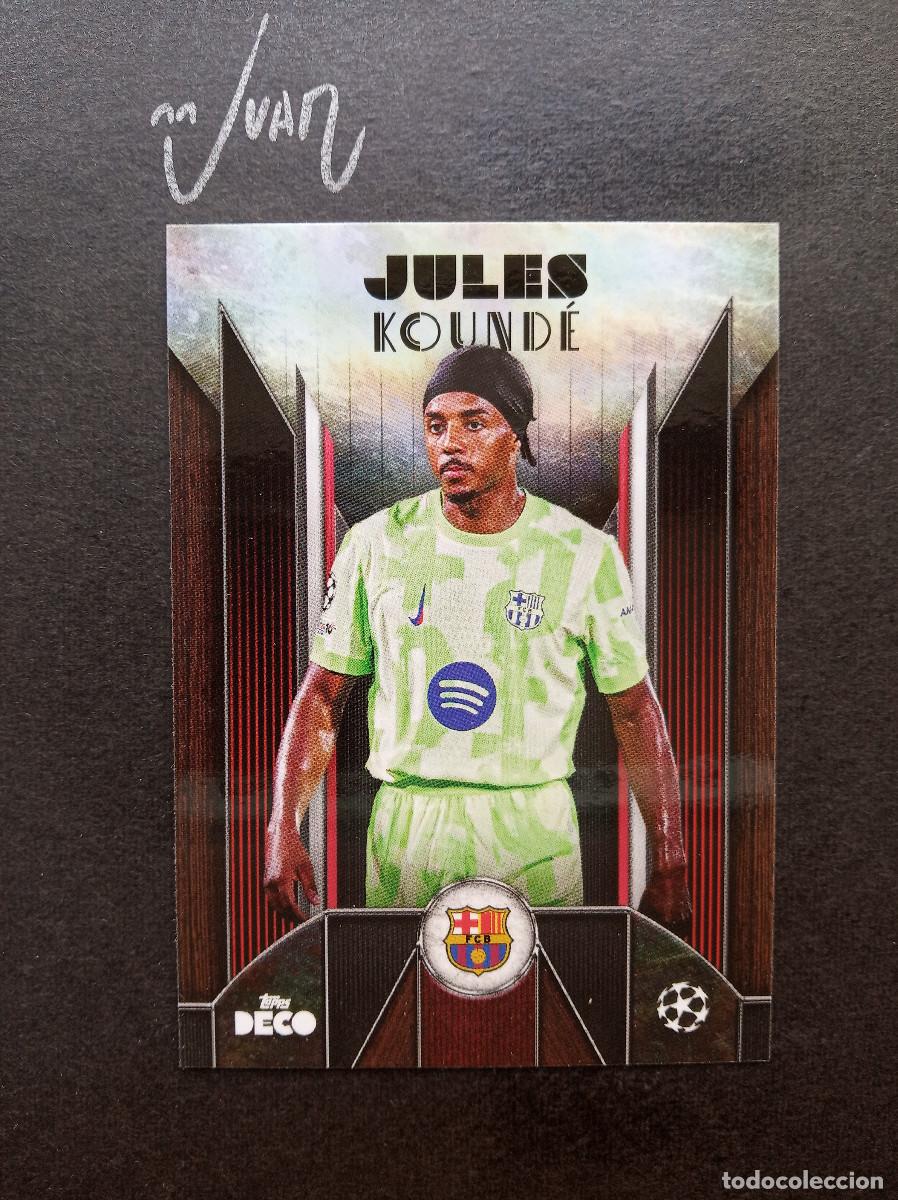 Cromos de f&uacute;tbol: CURRENT STARS KOUNDE FC BARCELONA FRANCIA⚽ TOPPS &reg; DECO UEFA CLUB COMPETITIONS 2025 2026 25 26 NUEVO