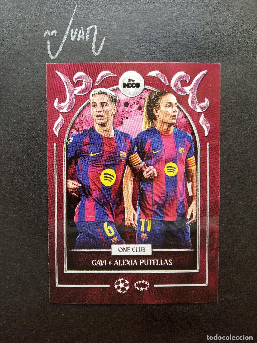 Figurine di Calcio: ONE CLUB GAVI & ALEXIA PUTELLAS BARCELONA WOMEN ⚽ TOPPS &reg; DECO UCC UEFA CLUB 2025 2026 25 26 NUEVO