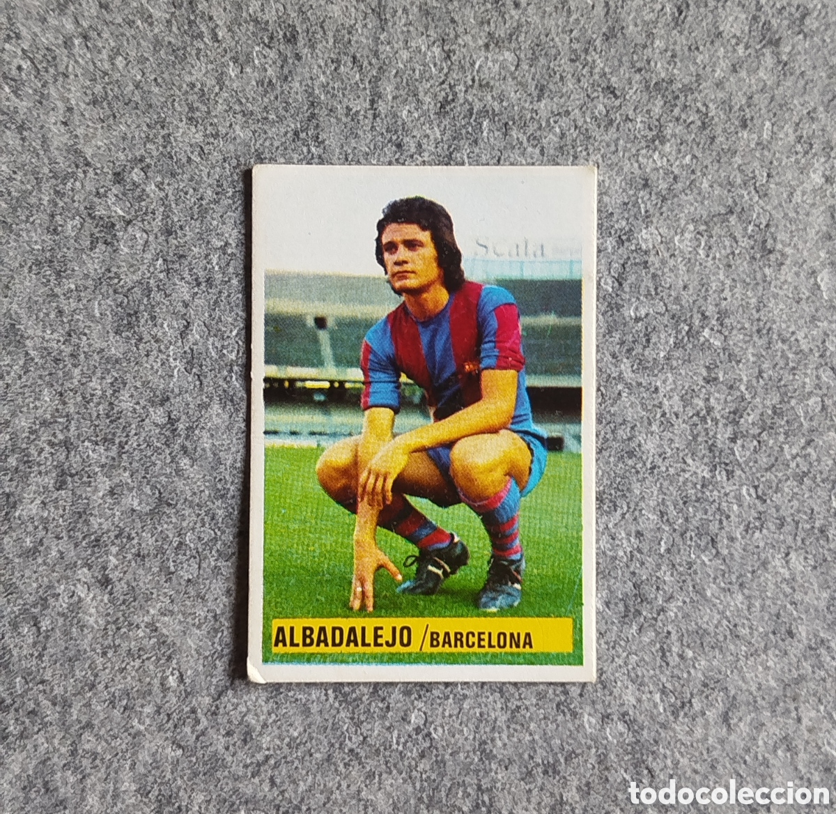 Cromos de f&uacute;tbol: EXCELENTE SIN PEGAR ALBADALEJO FICHAJE 10 FC BARCELONA 74 75 1974 1975 ESTE CROMO NUNCA PEGADO