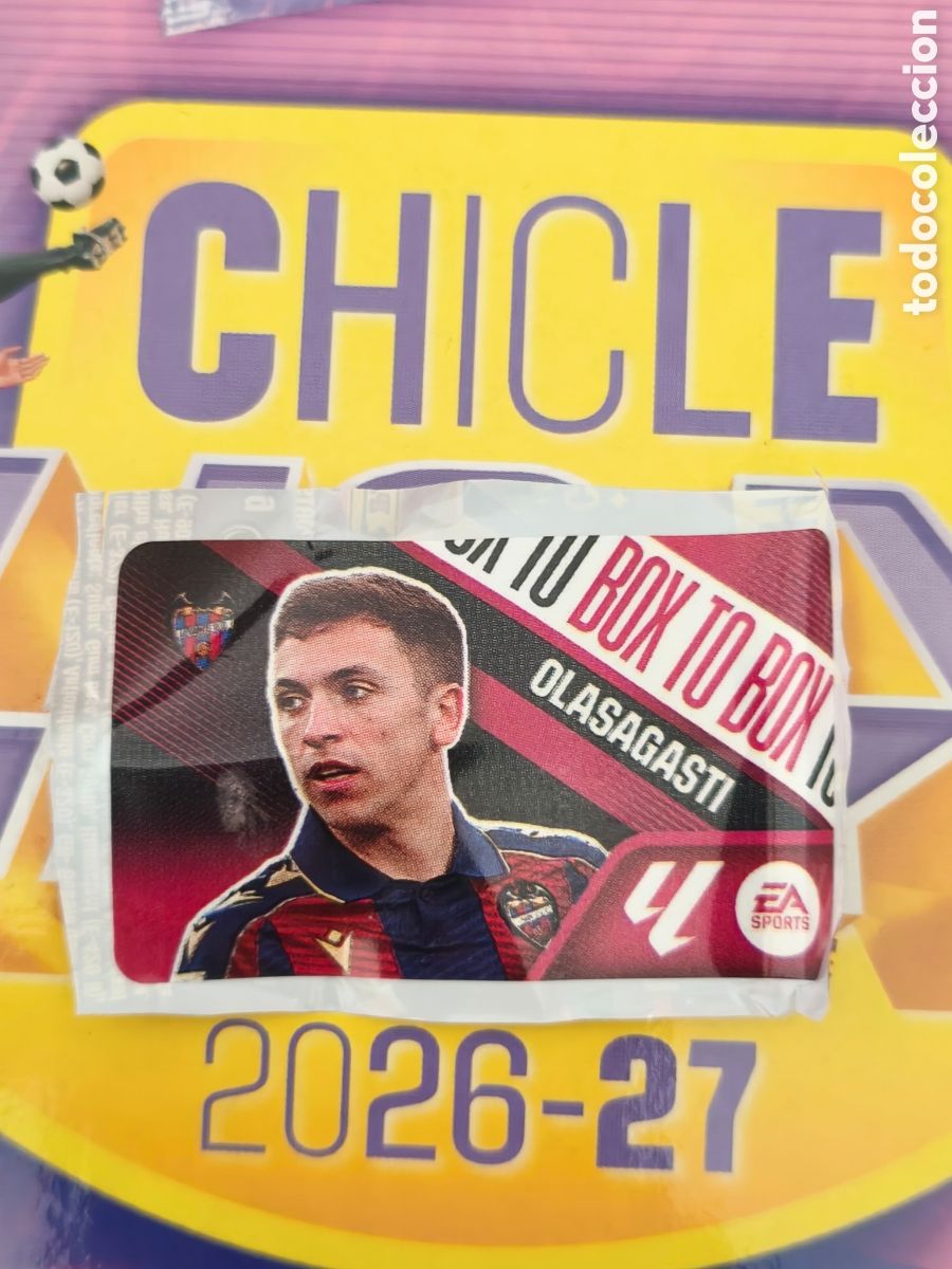 Cromos de f&uacute;tbol: Olasagasti BOX TO BOX Chicle liga este 26/27 Levante